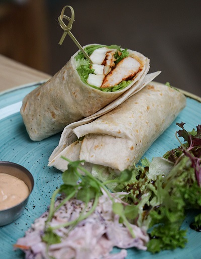 delicious wraps at south street pantry cafe in bishops stortford